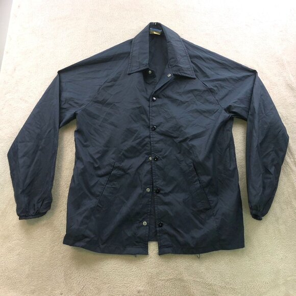 Champion Mens Coach Jacket Medium Middletown Crew Shacket Button Up Navy Classic - Picture 10 of 11
